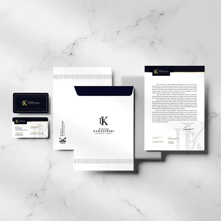 Identyfikacja wizualna dla komornika sądowego Dariusza Karasińskiego - portfolio agencji marketingowej Katowice