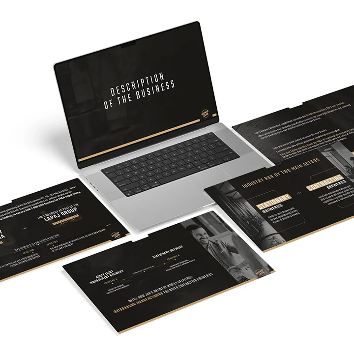Projekt pitch deck prezentacji dla Browaru Jana - portfolio agencji marketingowej Opole