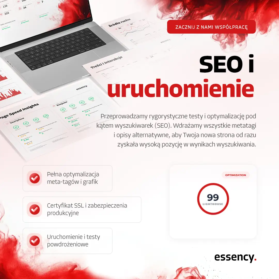 SEO i uruchomienie strony internetowej Grodzisk Mazowiecki - optymalizacja i testy techniczne