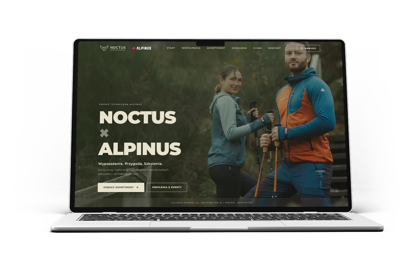 Nowoczesna strona internetowa z katalogiem produktów dla firmy z Koszalina