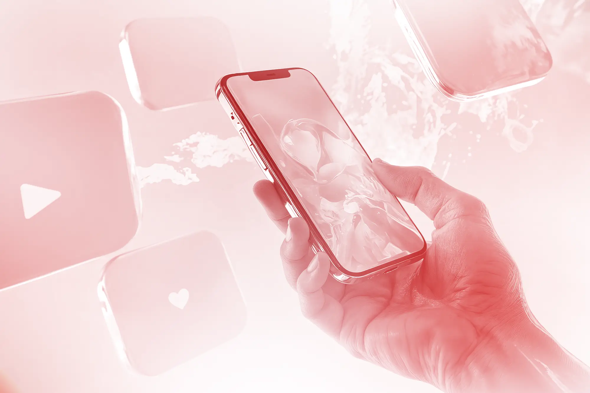 Osoba przeglądająca media społecznościowe na smartfonie – Instagram i Facebook jako kanały marketingu lokalnego